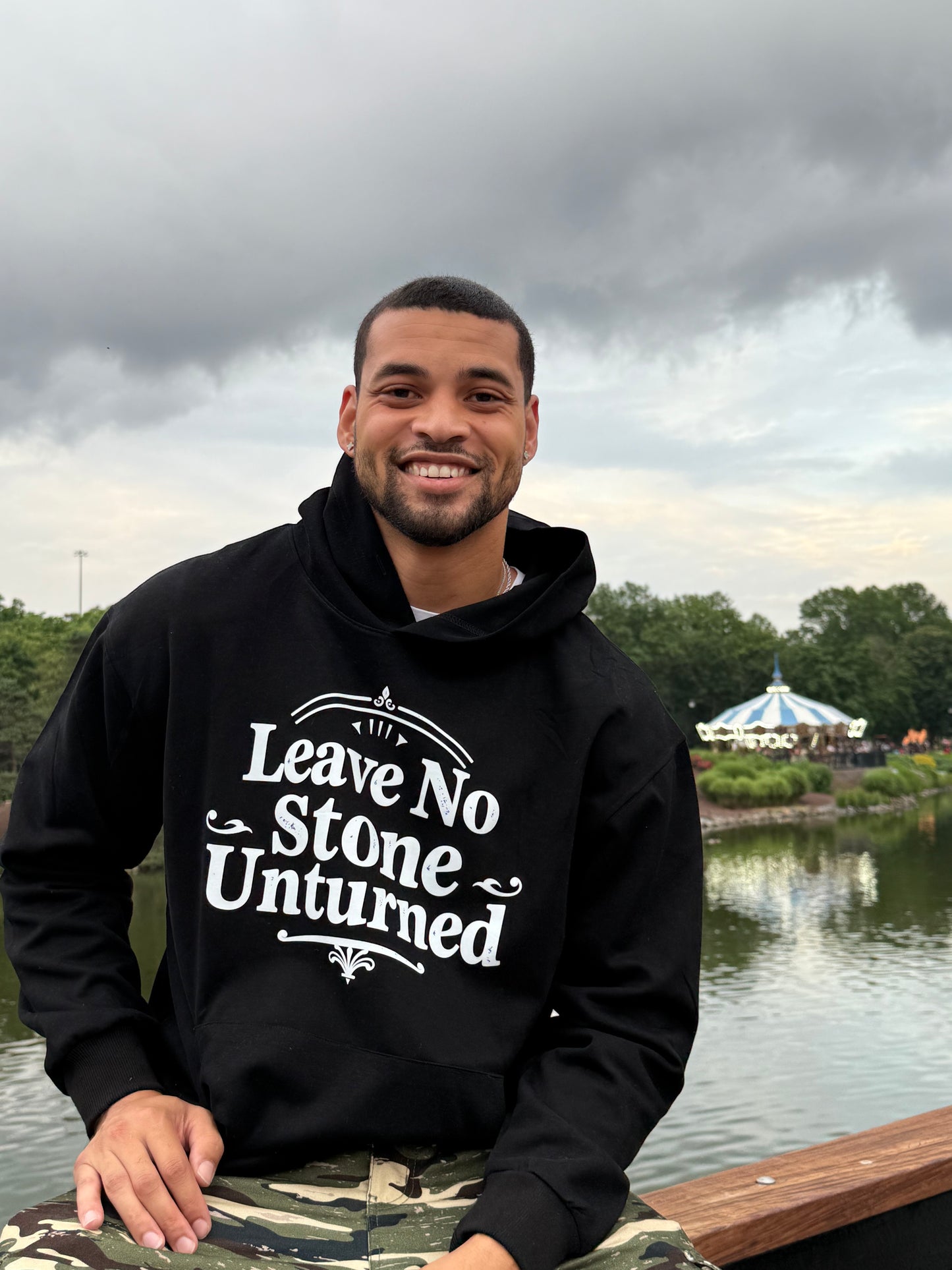 Leave No Stone Unturned Hoodie - Black