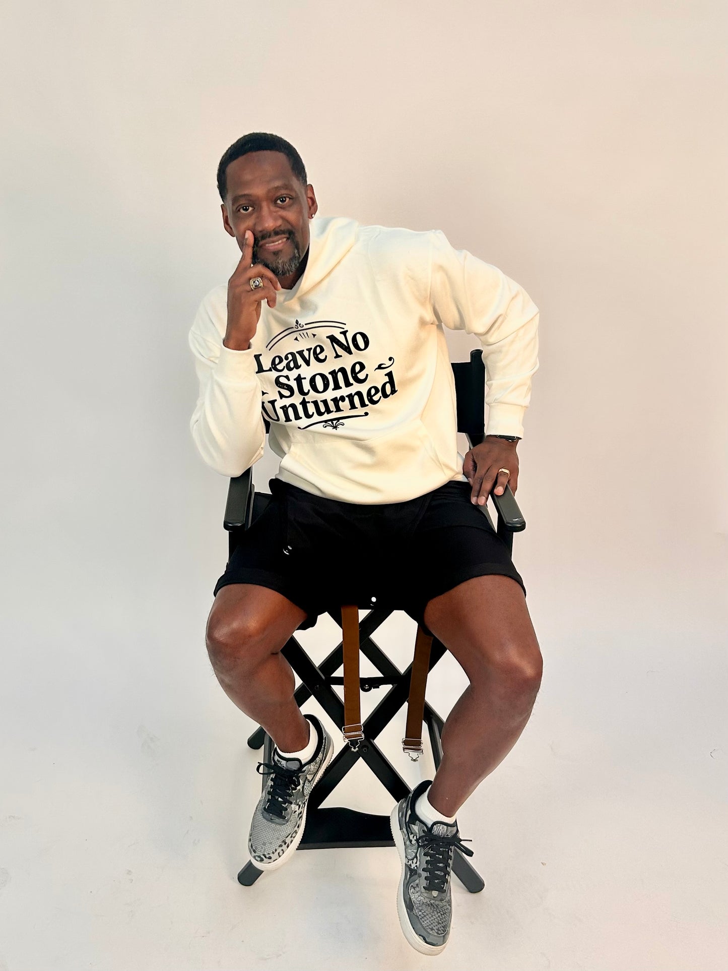 Leave No Stone Unturned hoodie - White