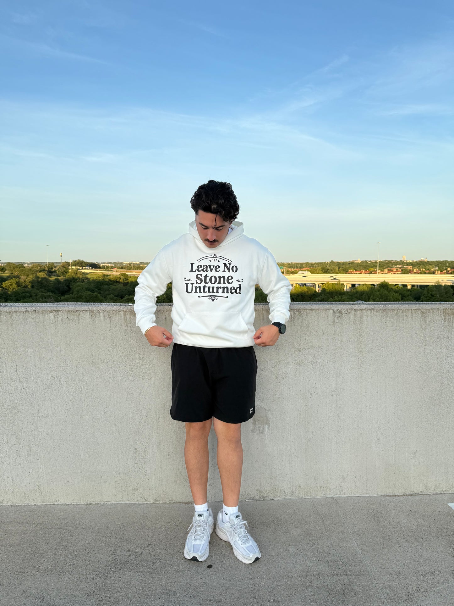 Leave No Stone Unturned hoodie - White